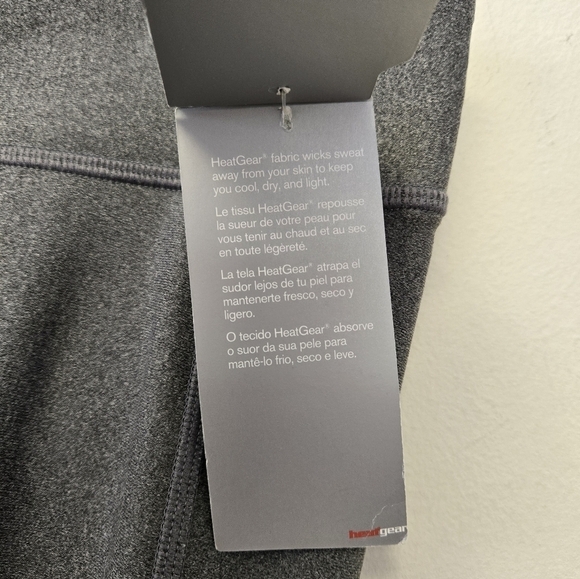 Under Armour Heat Gear Compression High Rise Capri Leggings Gray XS - Picture 9 of 11
